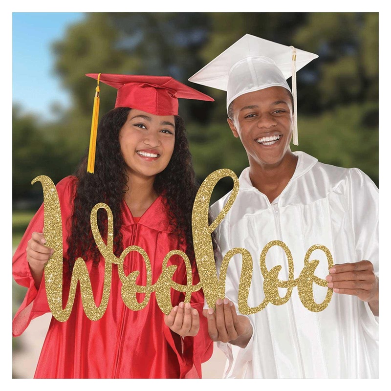WOOHOO Glitter Paper Photo Prop