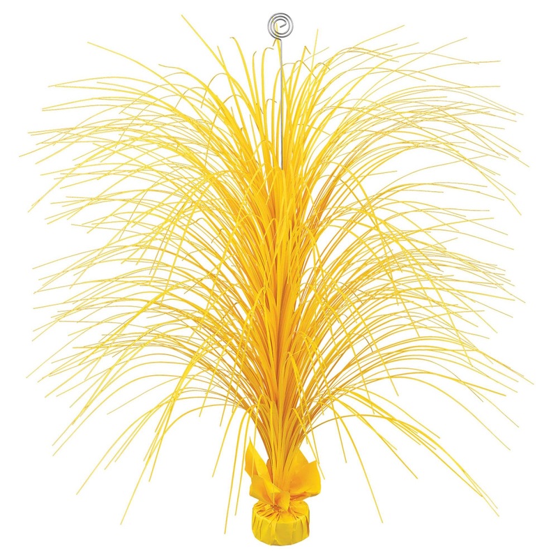 Yellow Sunshine Large Spray Foil Centerpiece 28in