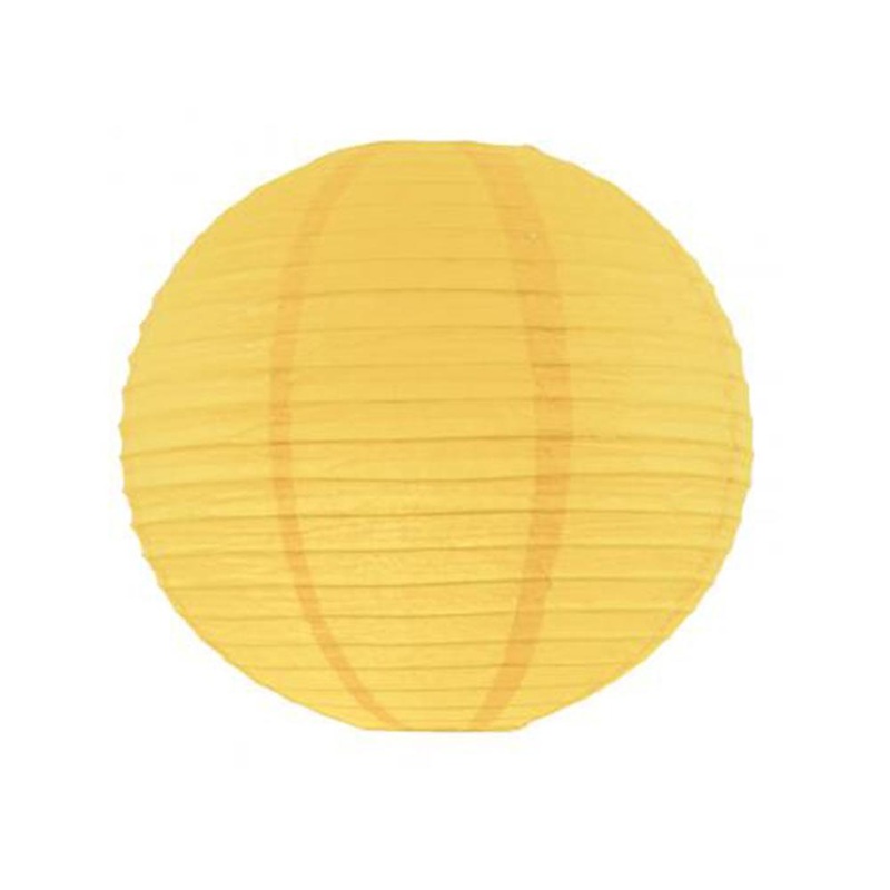 Yellow SunshineRound Paper Lanterns 9.50in 3pcs