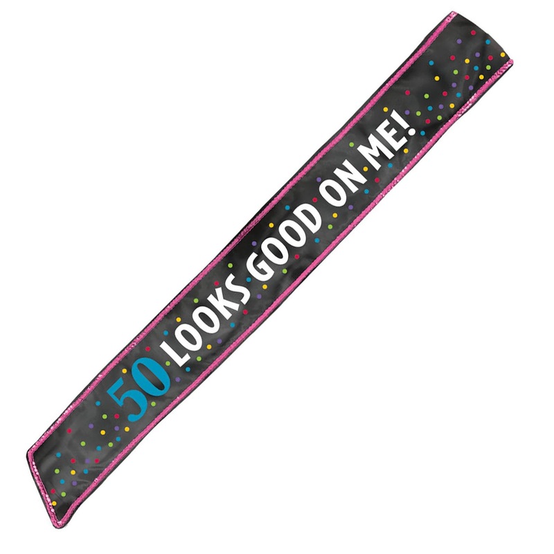 50th Birthday Fabric Sash