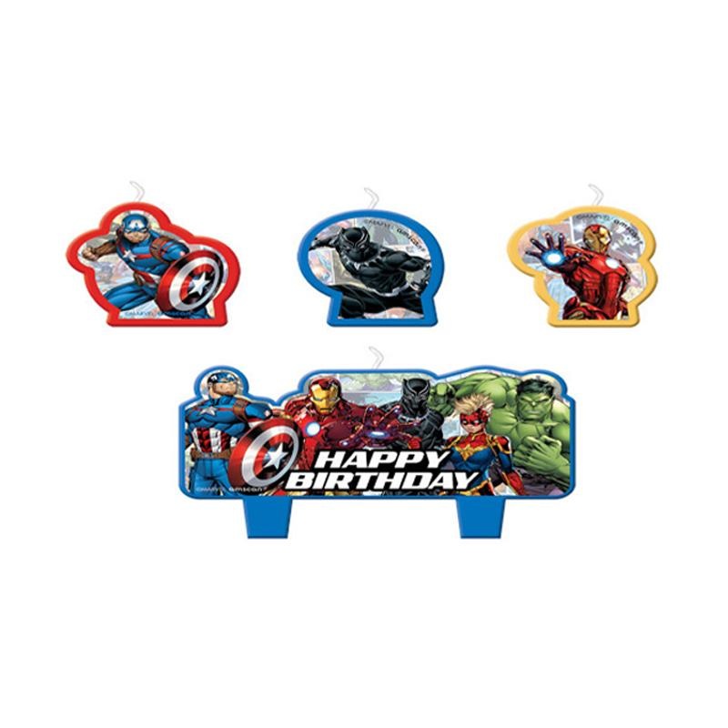 Avengers Powers Unite Birthday Candle Set 4pcs