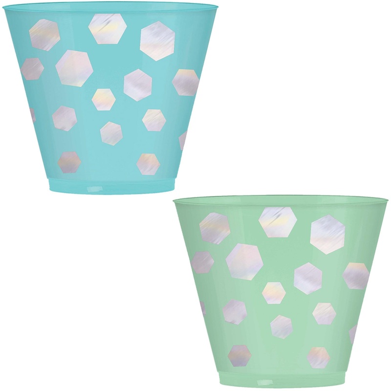 Shimmering Party Iridescent Plastic Tumblers 30pcs