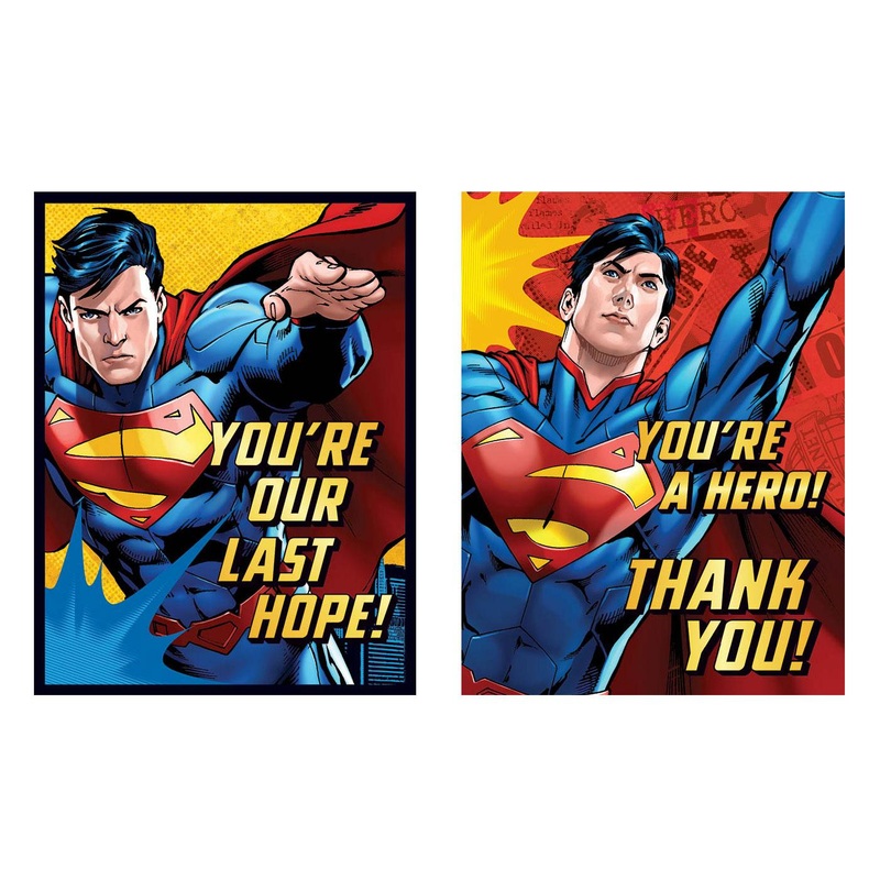 Superman Invitation and Thank You Card Combo