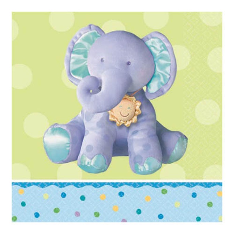 Teeny Tiny Boy Beverage Tissues 16pcs