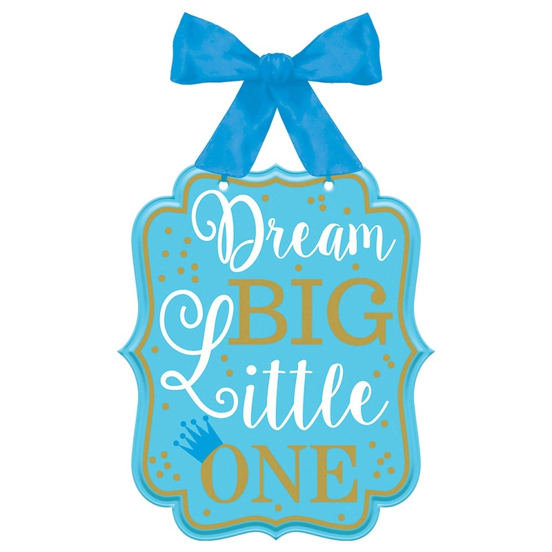 1st Birthday Boy Sign With Ribbon Hanger