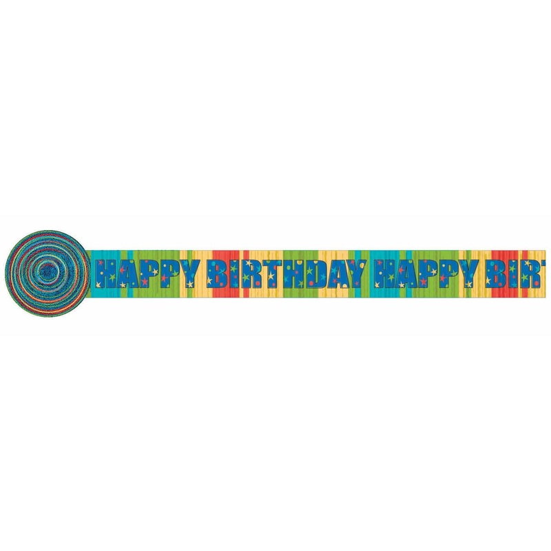 A Year To Celebrate Happy Birthday Crepe Streamer 30ft