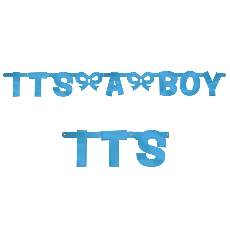 Baby Shower Boy Foil Letter Banner