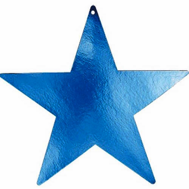 Blue Star Foil Cutout 12in