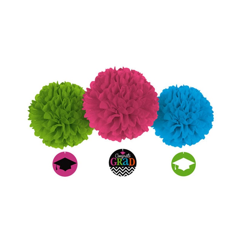 Graduation Dream Big Fluffy  Decoration 3pcs