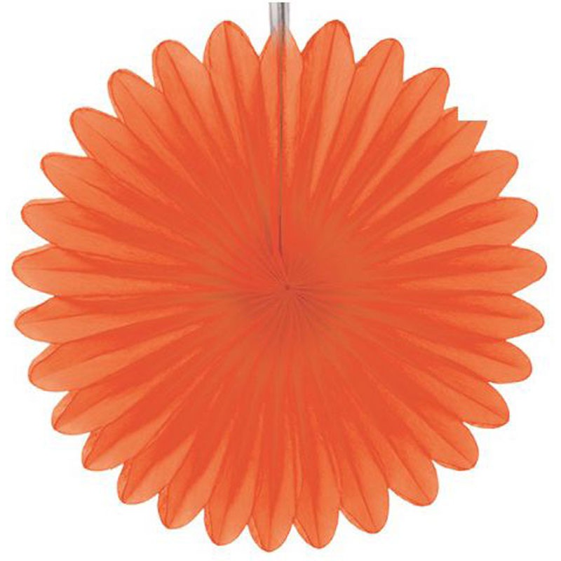 Orange Peel Mini Paper Fan Decorations 6in 5pcs