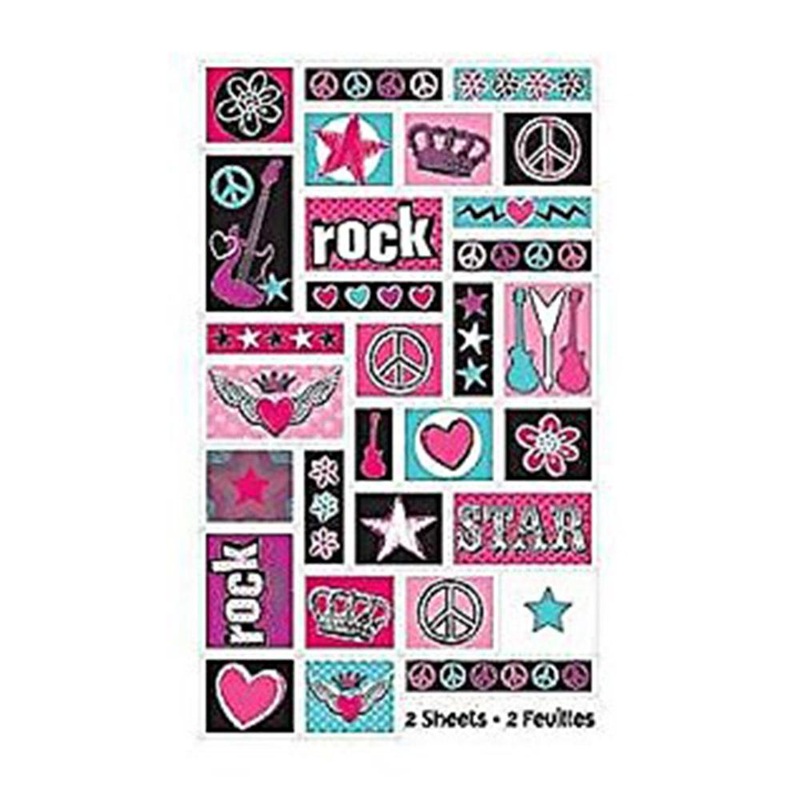 Rocker Girl Sticker Sheets 2pcs