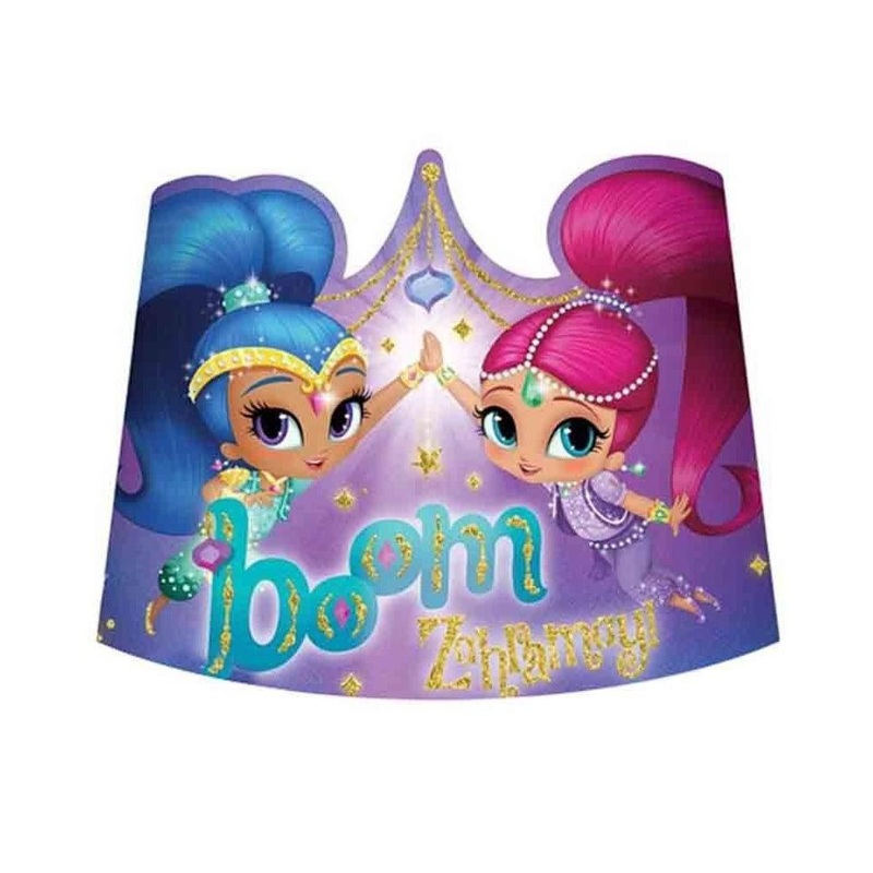 Shimmer & Shine Paper Tiaras 8pcs