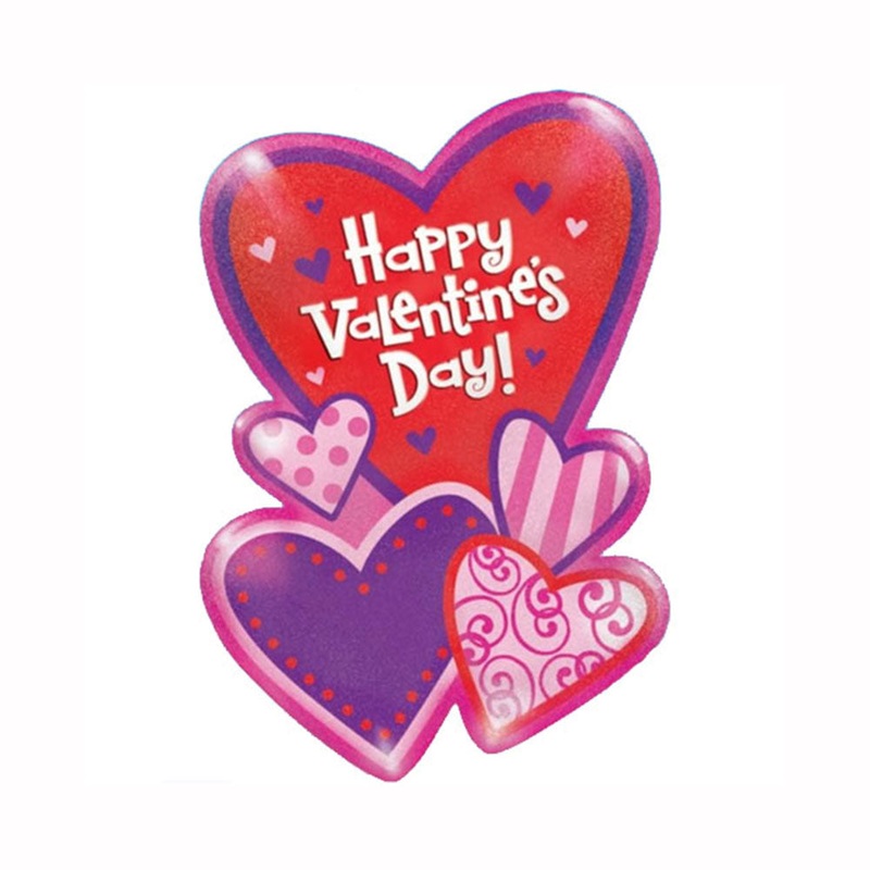 Valentine Glitter Vacuum Form Decoration 22 x 16in