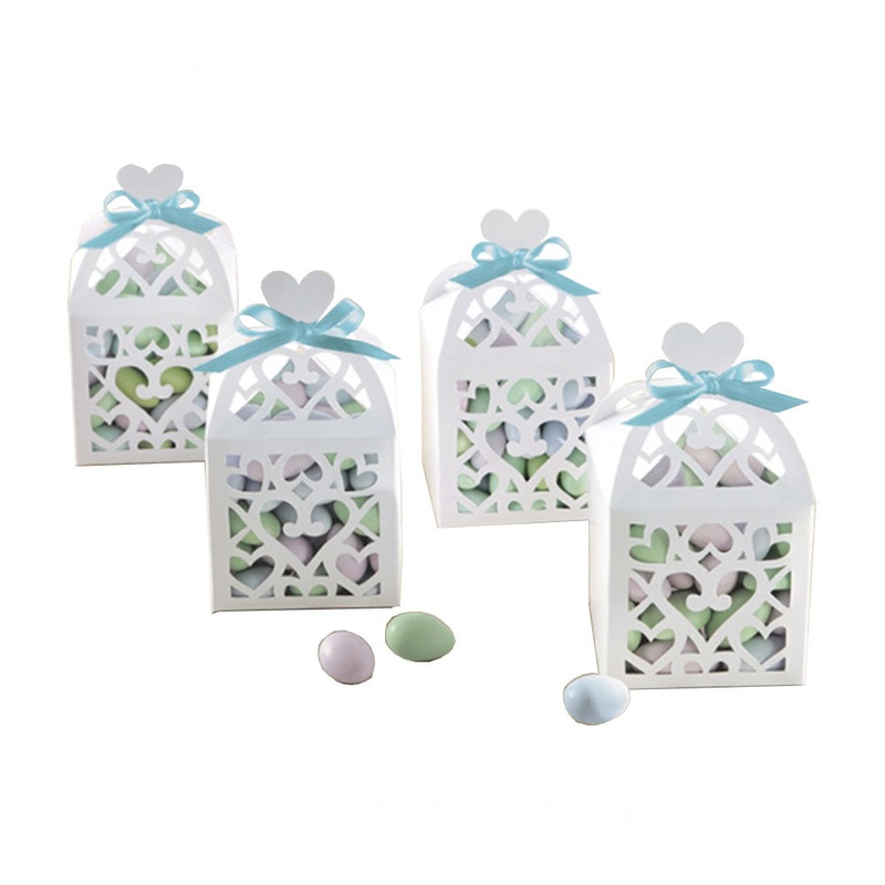 White Favor Lantern Boxes 50pcs