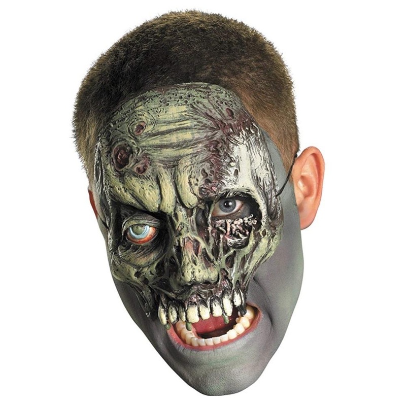 Adult Chinless Walking Zombie Vinyl Mask