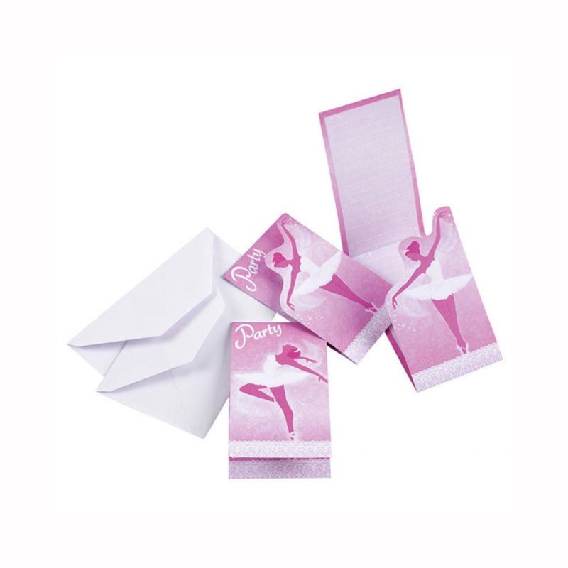 Ballet Invitation Cards & Envelopes 8pcs