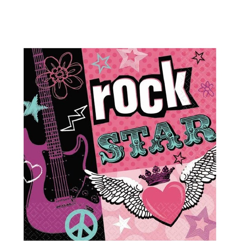 Rocker Girl Lunch Tissue 16pcs