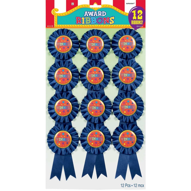 Rosette Winner Award Ribbons 6in, 12pcs