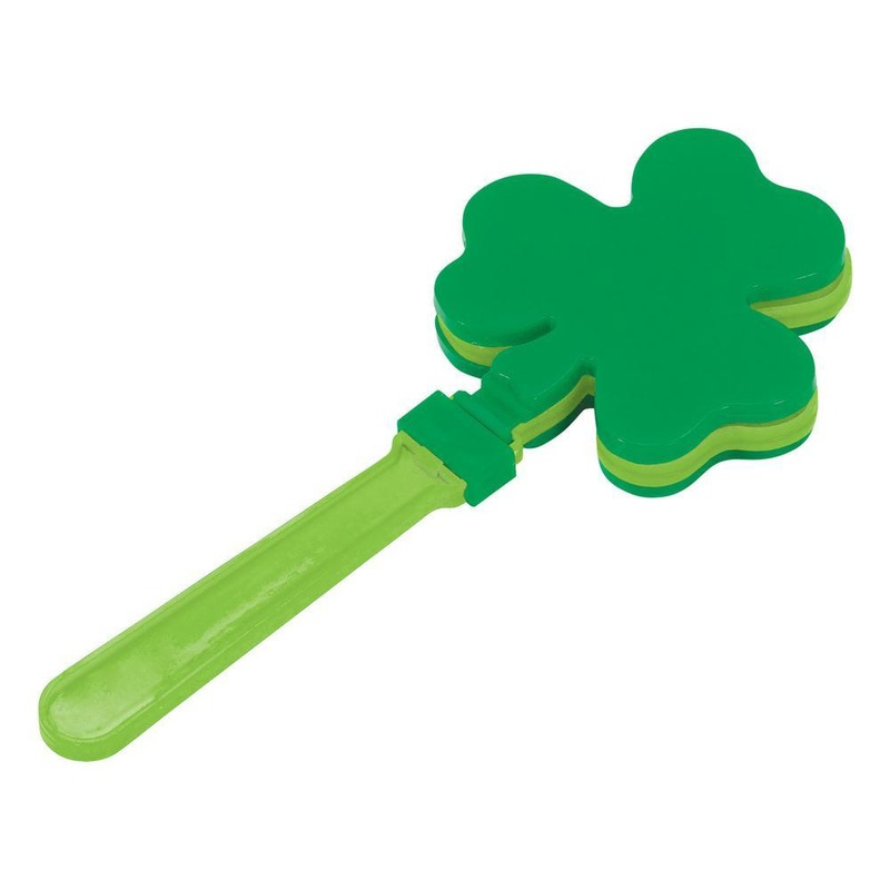 St.Patrick's Day Shamrock Hand Clapper 12pcs