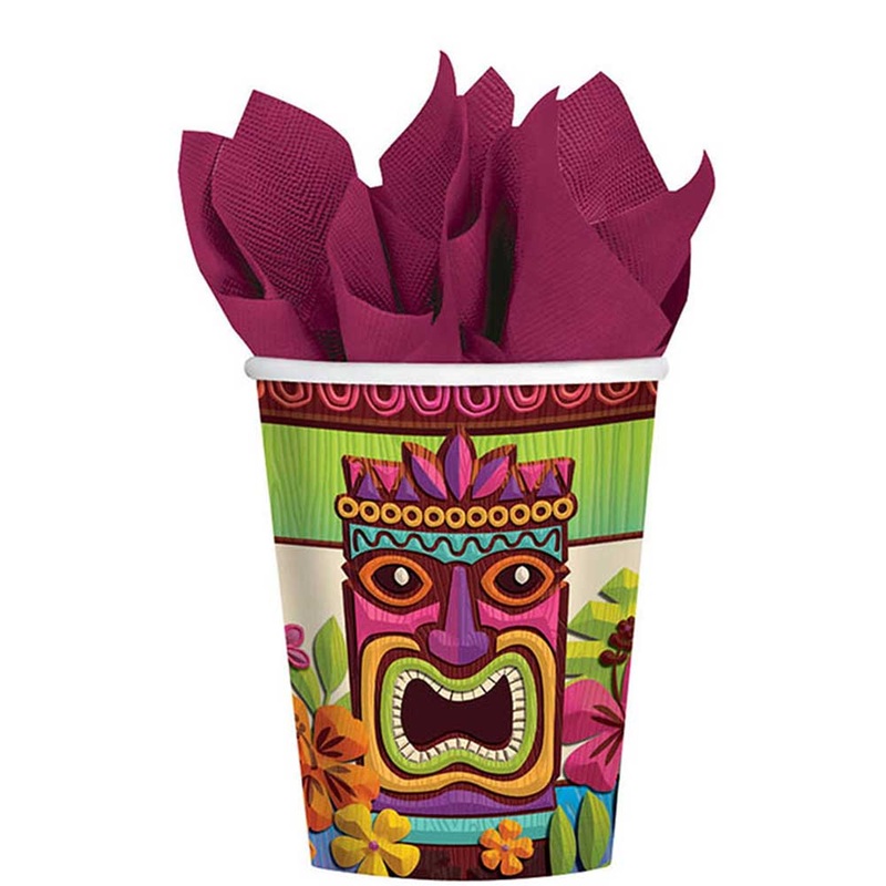 Tropical Tiki Cup Big Party Pack  9oz, 50pcs