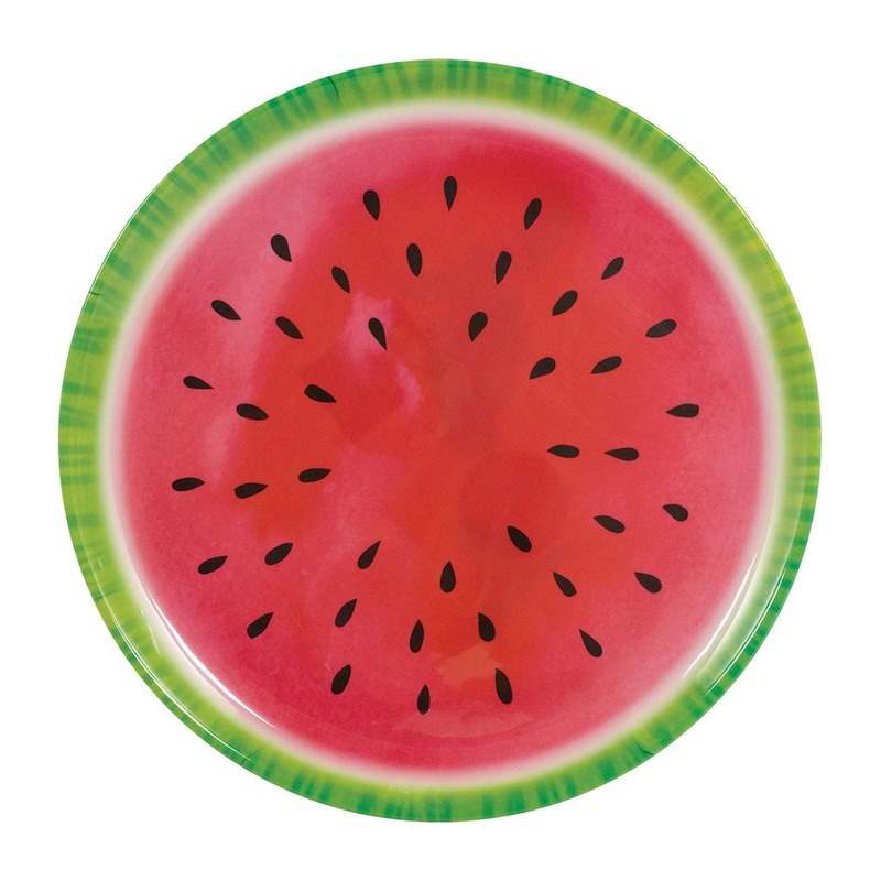Watermelon Melamine Plastic Platter 13.5in