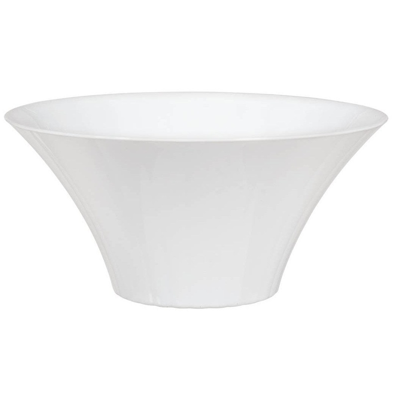 White Medium Flared Plastic Bowl