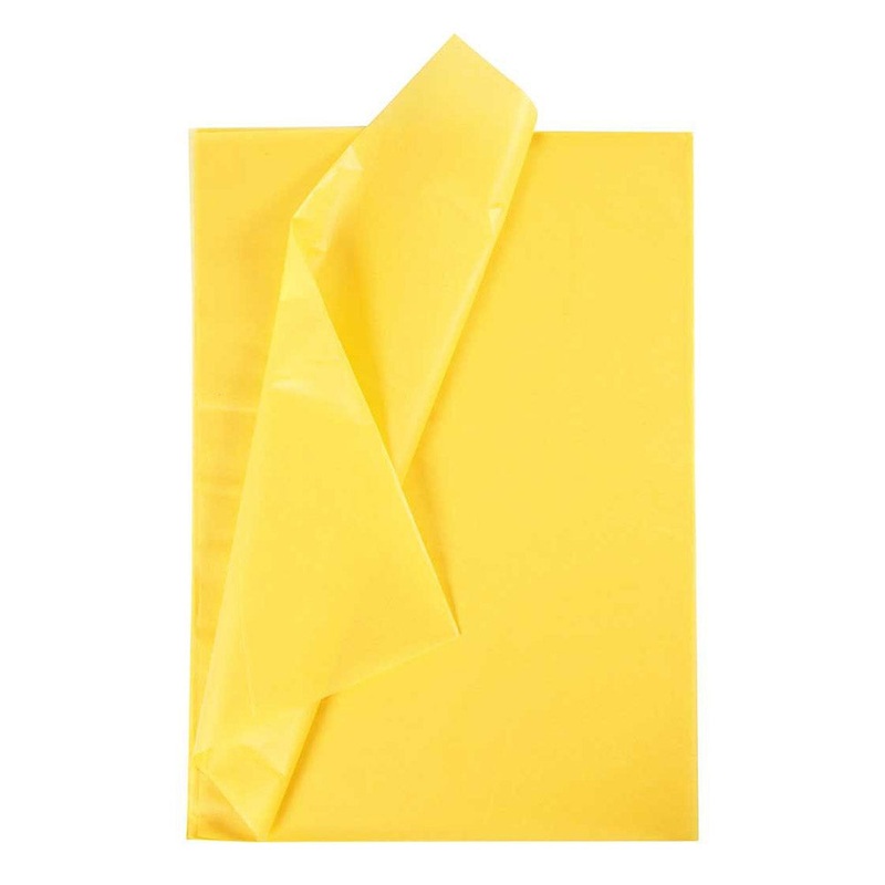 Yellow Wrapping Tissue Paper 20in x 20in, 8pcs