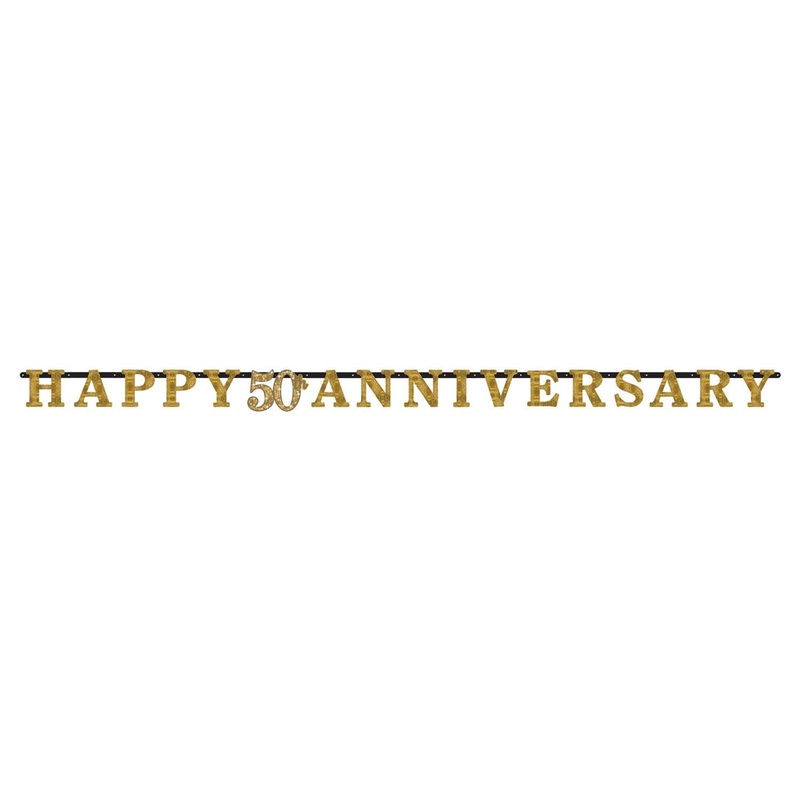 Gold Anniversaries Letter Banner