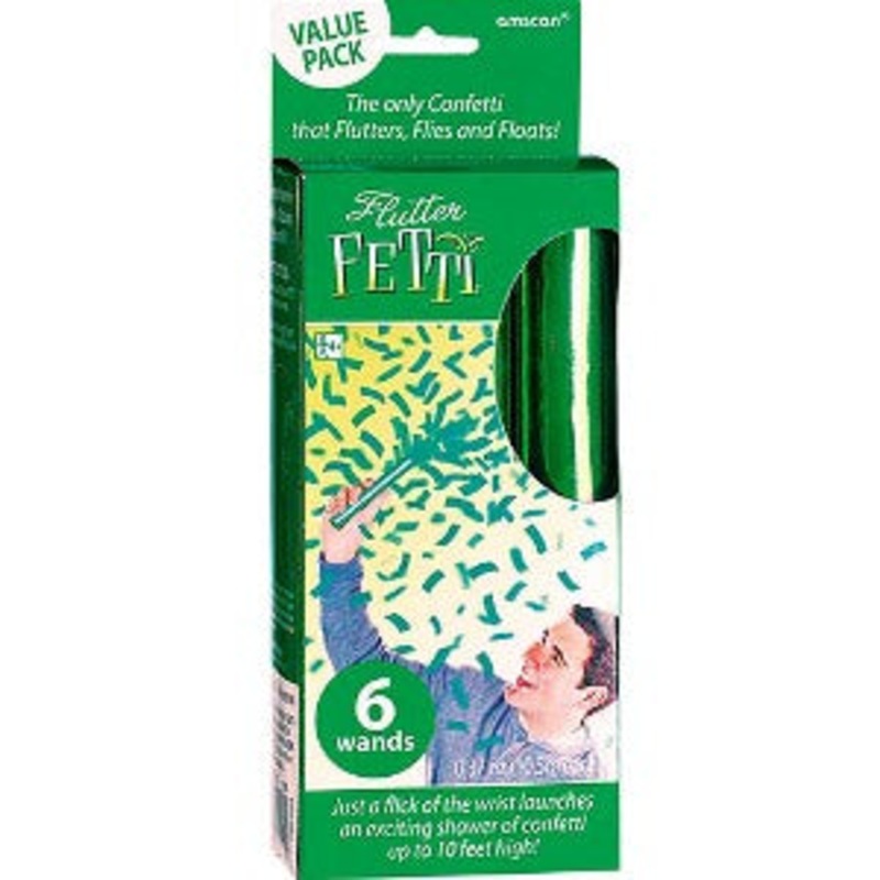 Green Flutter Fetti Confetti 6pcs