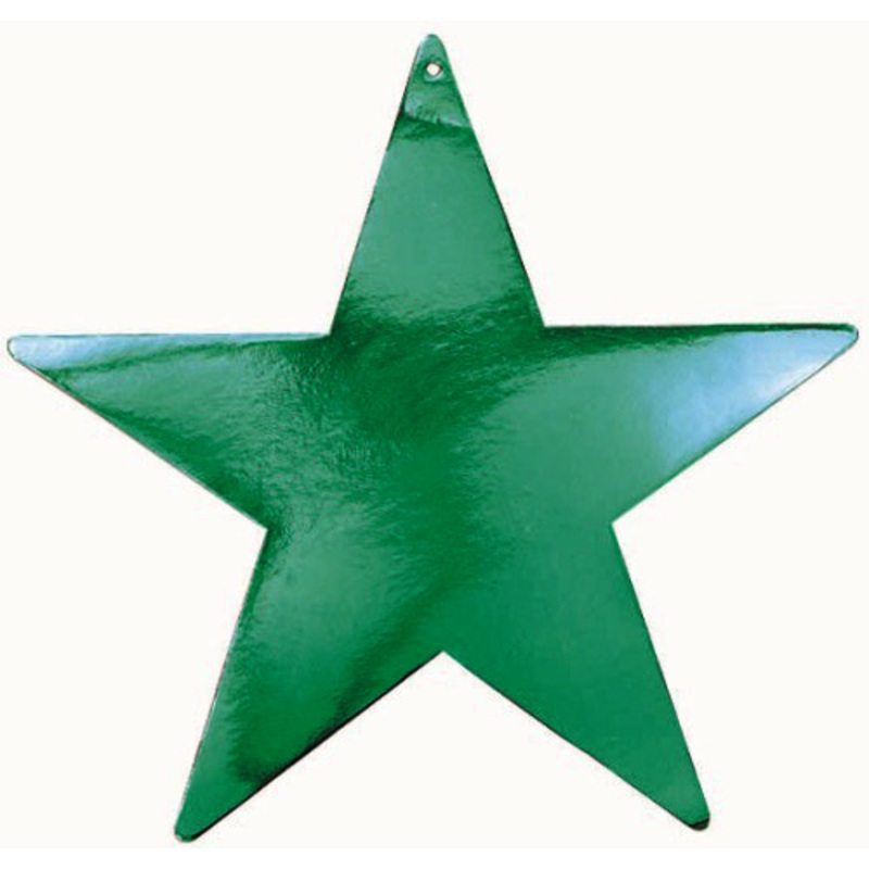 Green Star Foil Cutout 12in