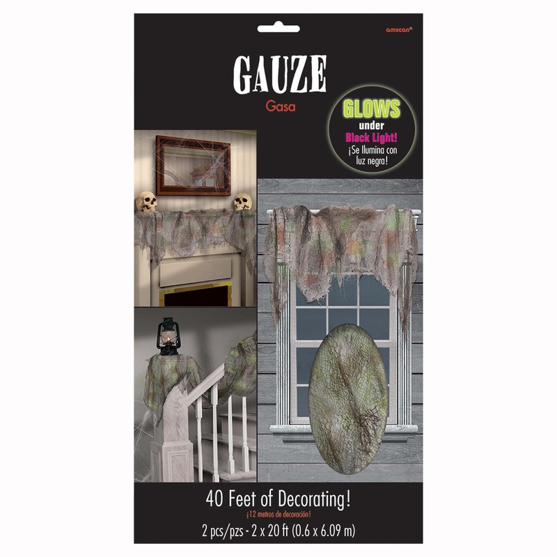 Halloween Gray Gauze 2 x 20ft, 2pcs