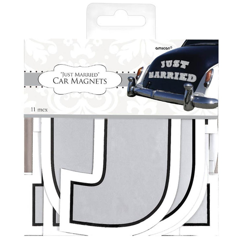 Wedding Car Magnet Decorating Kit, 5in, 11pcs
