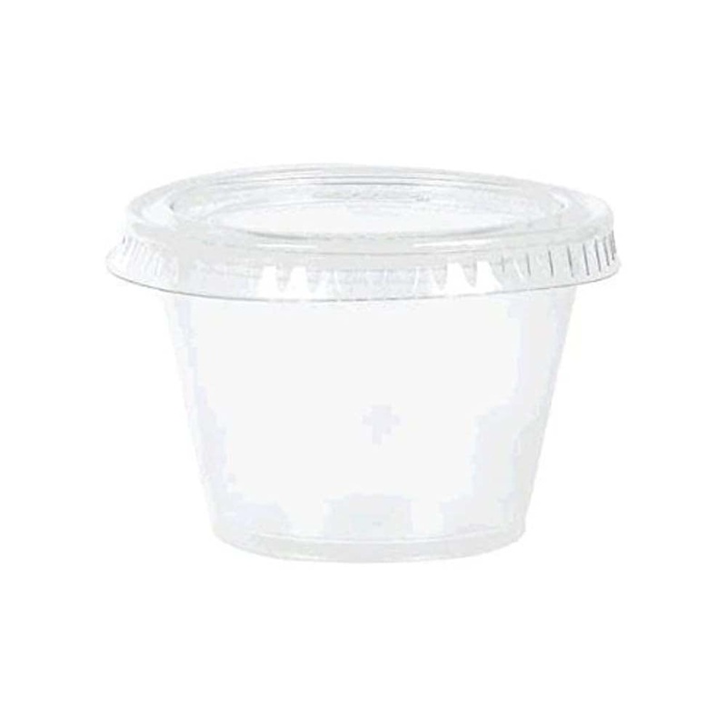 Plastic Gelatin Shot Glasses with Lid 50pcs 2.5oz