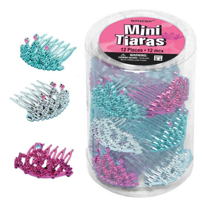Rocker Princess Mini Tiara Comb Favors 12pcs