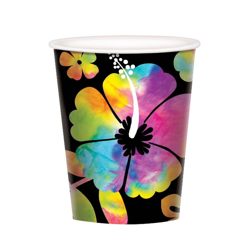 SUMMER PARADISE NEON PAPER CUPS 9oz