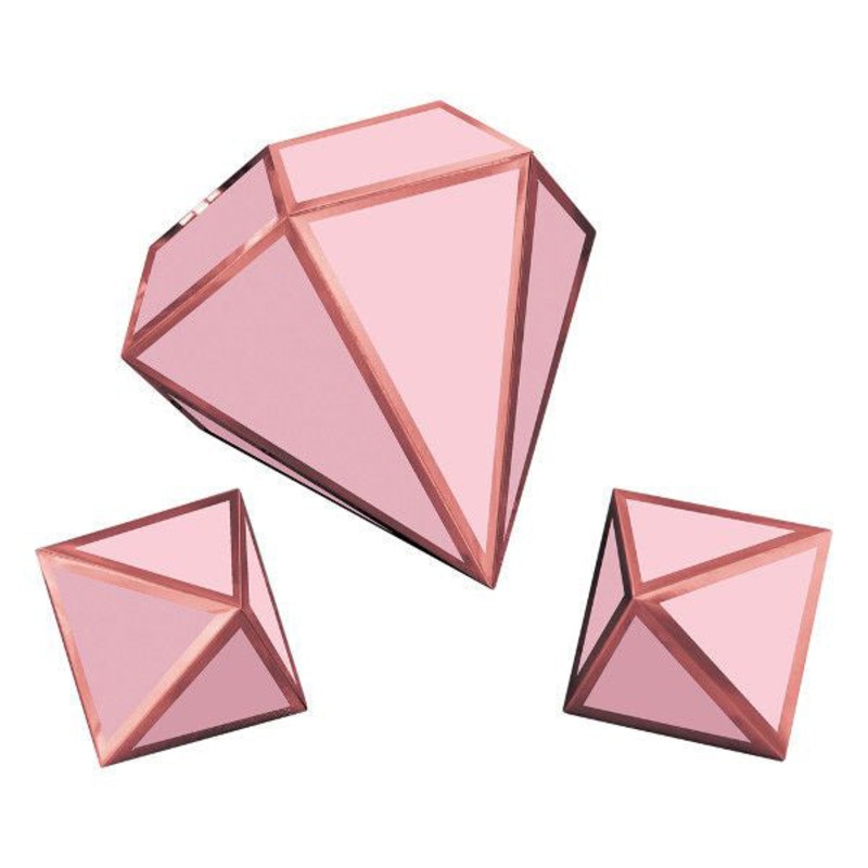 Blush Wedding 3d Table Decoration 3pcs