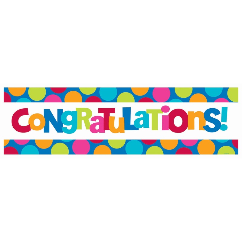 Congrats Giant Sign Banner 65 x 20in