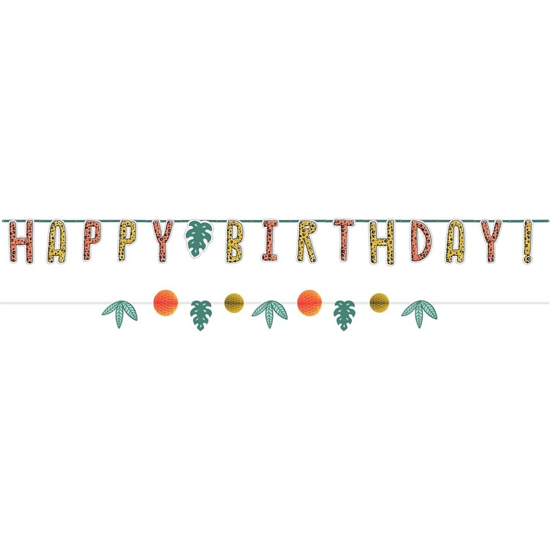 Get Wild Birthday Banner Kit Decoration 2pcs