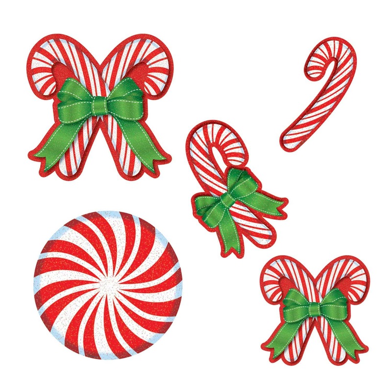 Glitter Candy Cane Mega Value Pack Cutouts 20pcs
