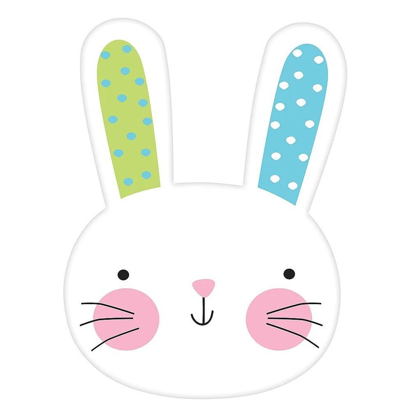 Hello Easter Bunny Cutouts 8in