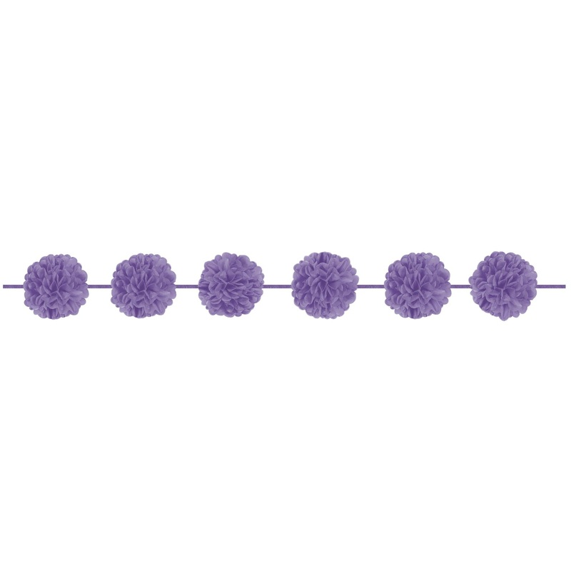 Lilac Fluffy Paper Garland 12ft
