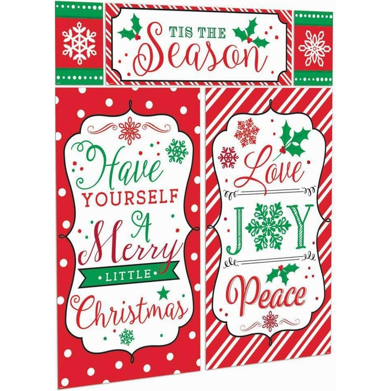 Merry Christmas Scene Setter 5pcs