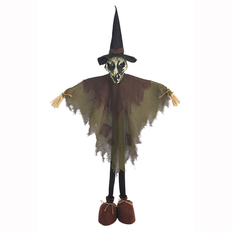 Scarecrow Standing Prop Fabric & Plastic 36in