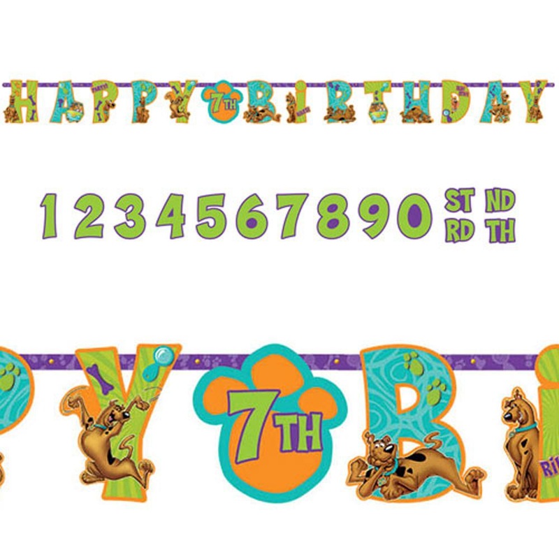 Scooby-Doo Jumbo Add-An-Age Letter Banner