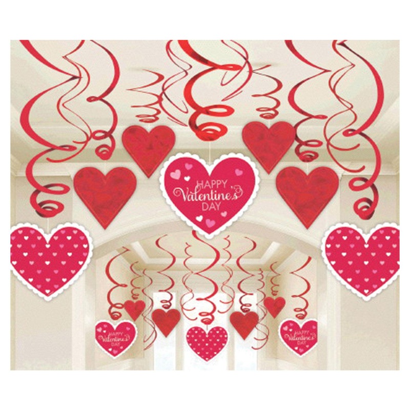 Valentine Swirl Decorations 30pcs
