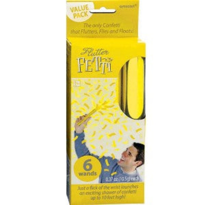 Yellow Sunshine Flutter Fetti Confetti 6pcs