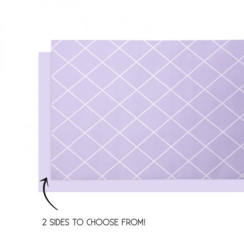 Classic Pastel Lilac Paper Reversible Table Runner