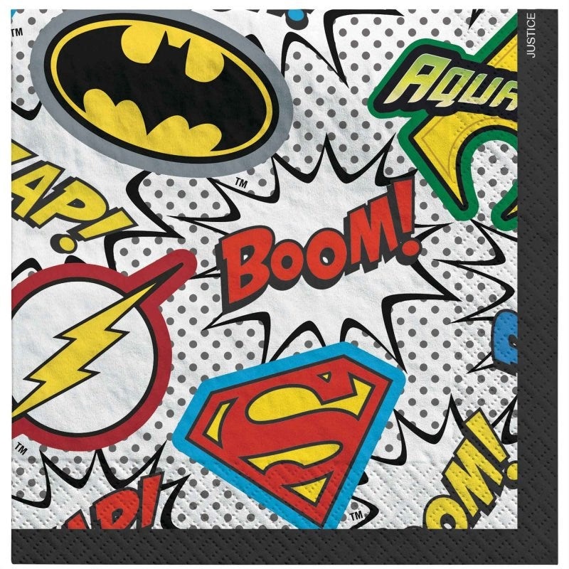 Justice League Unite Beverage Napkins (PK16)