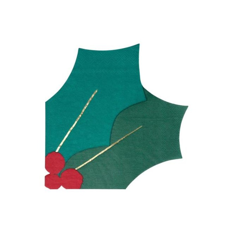 Meri Meri Holly Leaf Napkins (PK16)