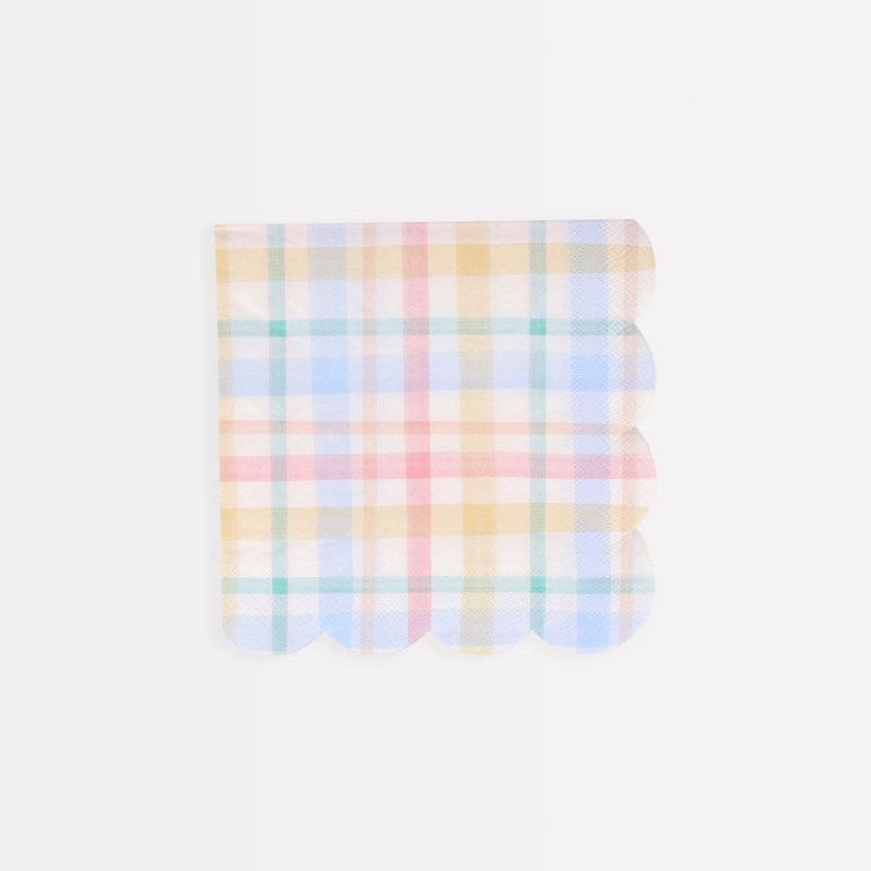 Meri Meri Small Spring Plaid Napkins (PK16)